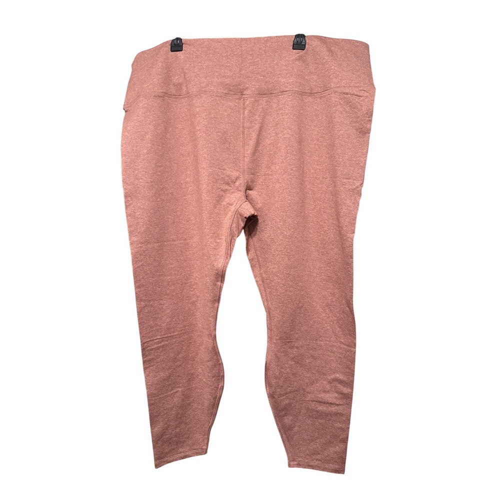 All in Motion Women's Plus Size 4X Heathered Mauve Ribbed Leggings Athletic Pant